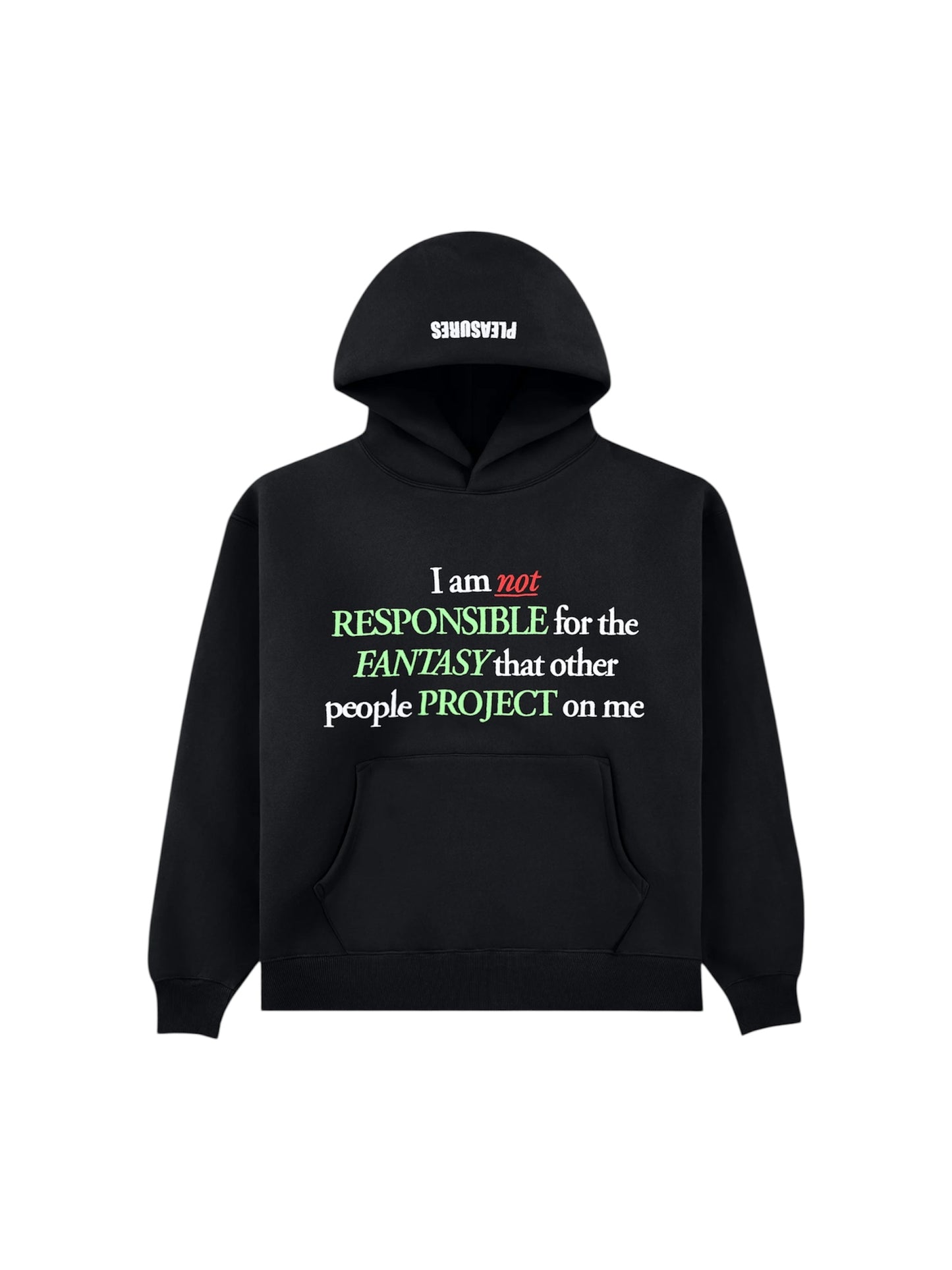 【PLEASURES - プレジャーズ】RESPONSIBLEHOODIE / BLACK (フーディー/ブラック)