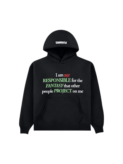【PLEASURES - プレジャーズ】RESPONSIBLEHOODIE / BLACK (フーディー/ブラック)