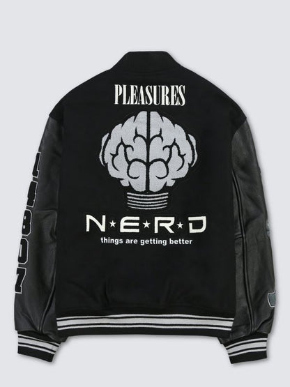 【PLEASURES - プレジャーズ】NERD VARSITY JACKET