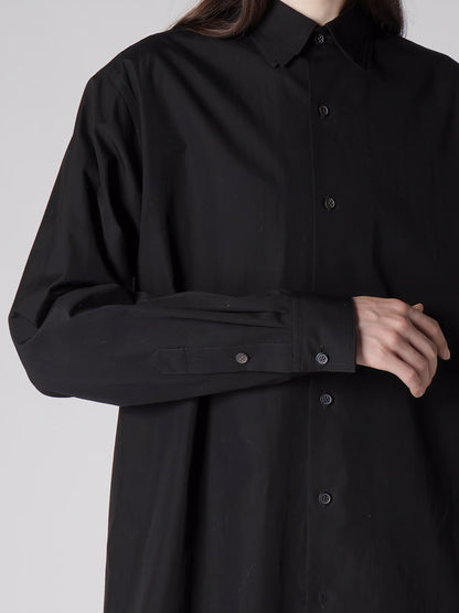 【Y's for men-ワイズフォーメン】100/2 BROAD SHIRT WITH TRIPLE COLLAR(シャツ/ブラック)