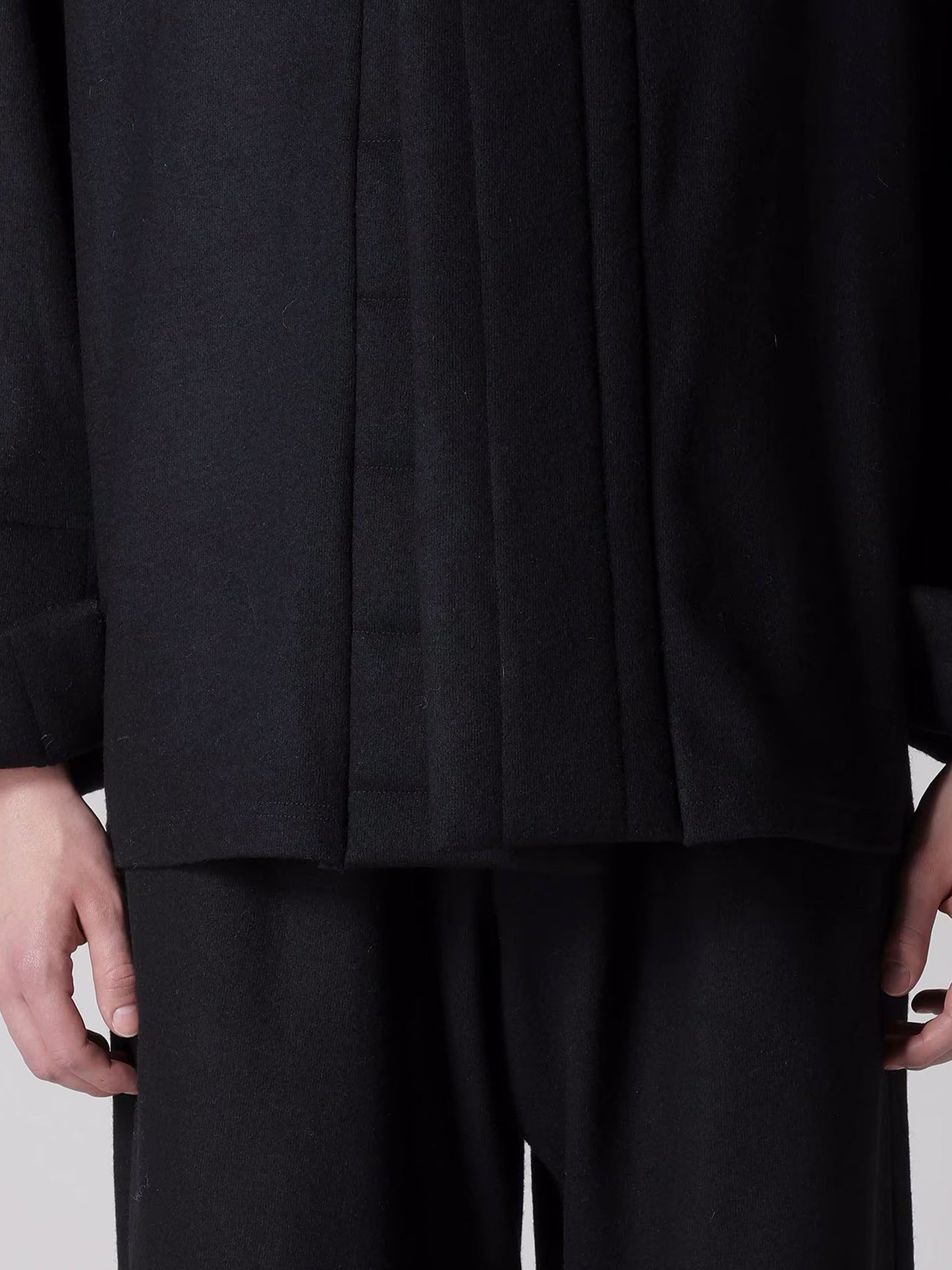 【Yohji Yamamoto POUR HOMME - ヨウジヤマモト プールオム】WOOLEN SINGLE PADDED JACKET（ジャケット/ ブラック)