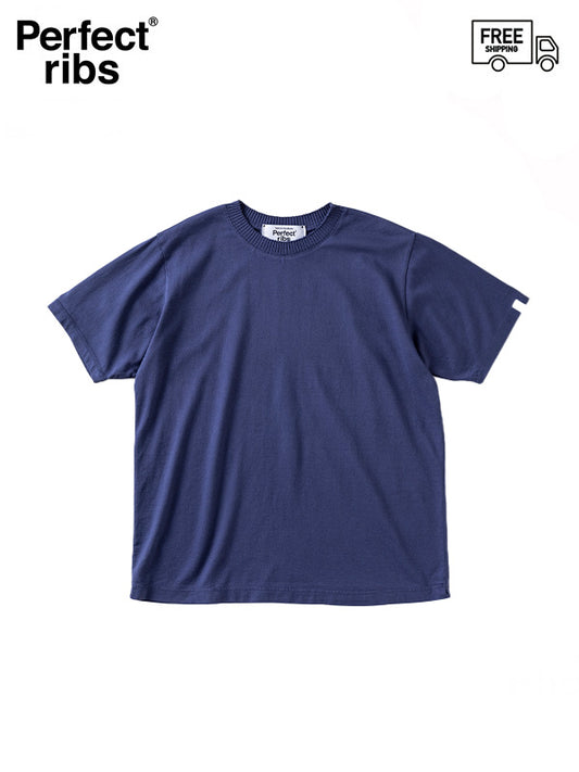 【Perfect ribs® - パーフェクトリブス】Basic Short Sleeve T Shirts / Vintage Navy(Tシャツ/ネイビー)