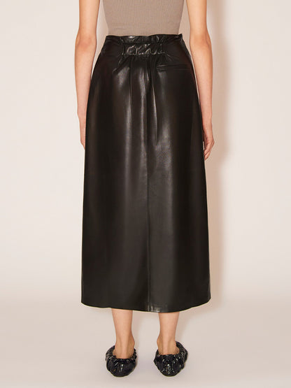 50%OFF【NANUSHKA - ナヌーシュカ】"AMAS" OKOBOR™ alt-leather sarong skirt（スカート/ブラック）