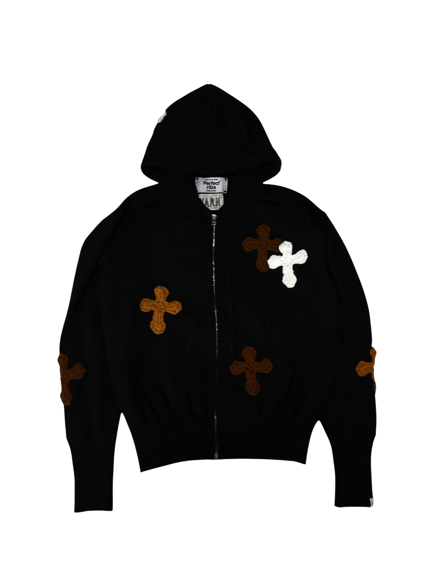 【Perfect ribs® × Y.A.R.N. 】Basic Zip Hoodie / Black(パーカー/ブラック)