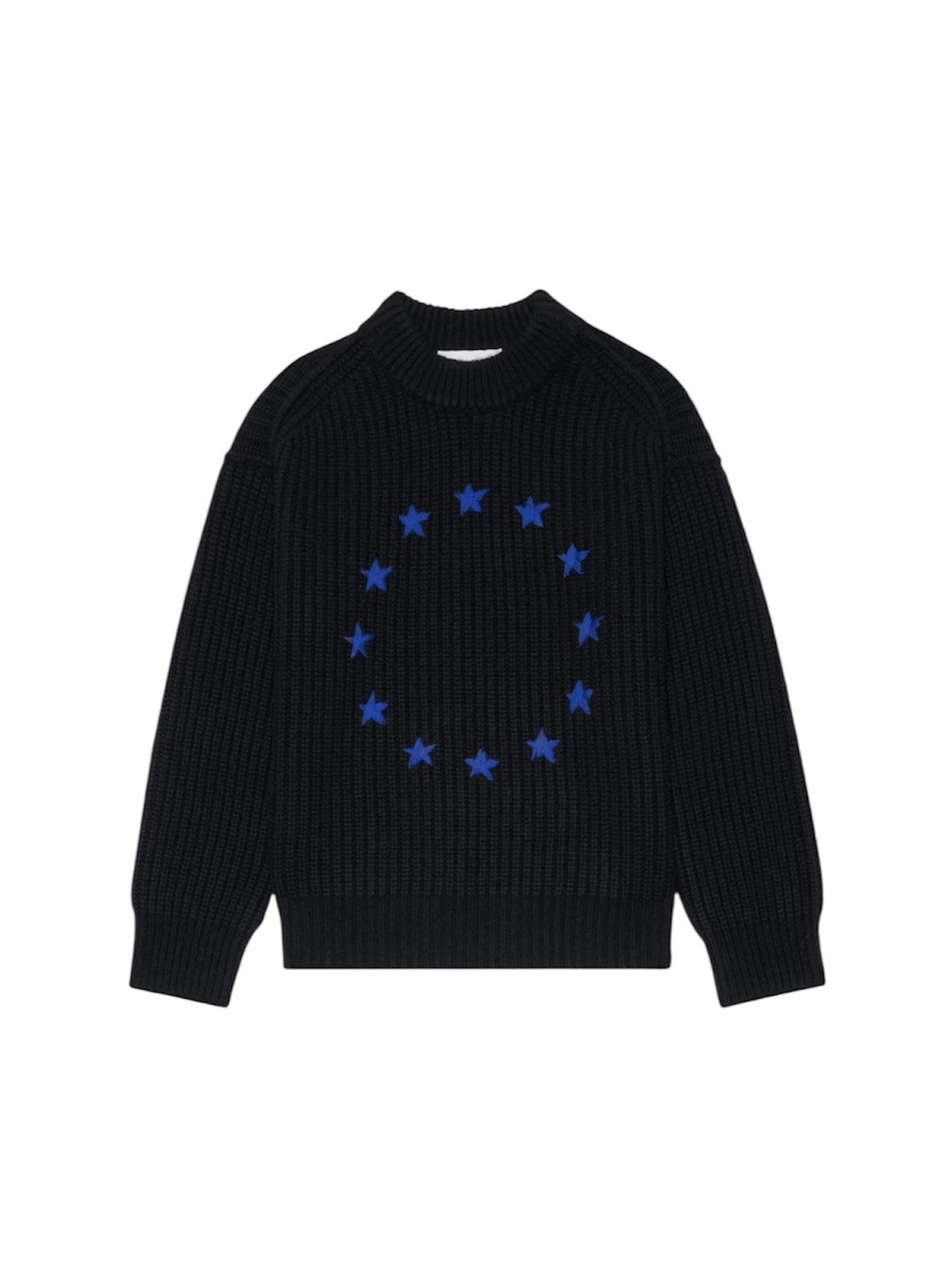 【Études studio - エチュード スタジオ】Ribbed Round Neck Europa / BLACK (セーター/ブラック)