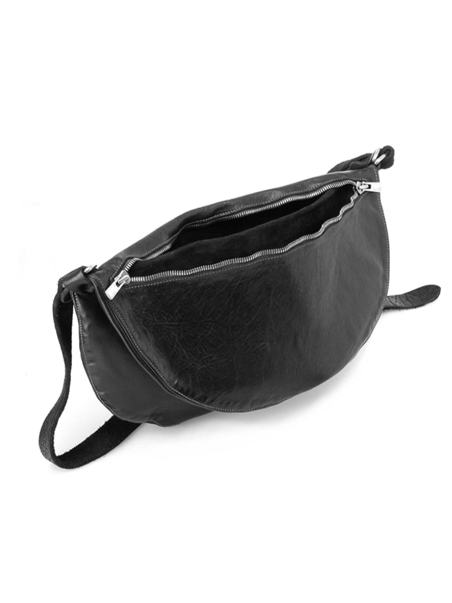 【GUIDI - グイディ】 GUIDI Q09M LEATHER FOLDED BELT BAG (バッグ/ブラック)