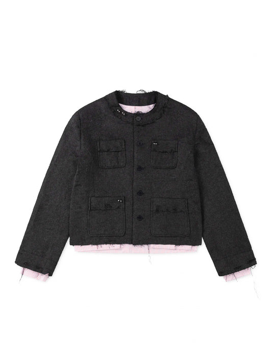 【Charles Jeffrey Loverboy - チャールズ ジェフリー ラバーボーイ】FRENCH BITCH JACKET / GREY(ジャケット/グレー)
