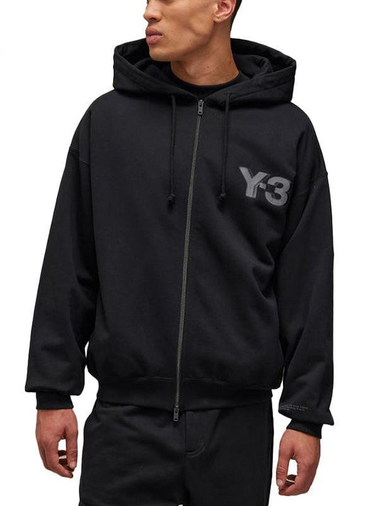 【Y-3 -ワイスリー】LOGO ZIP HODDIE/BLACK(ジップフーディー/ブラック)