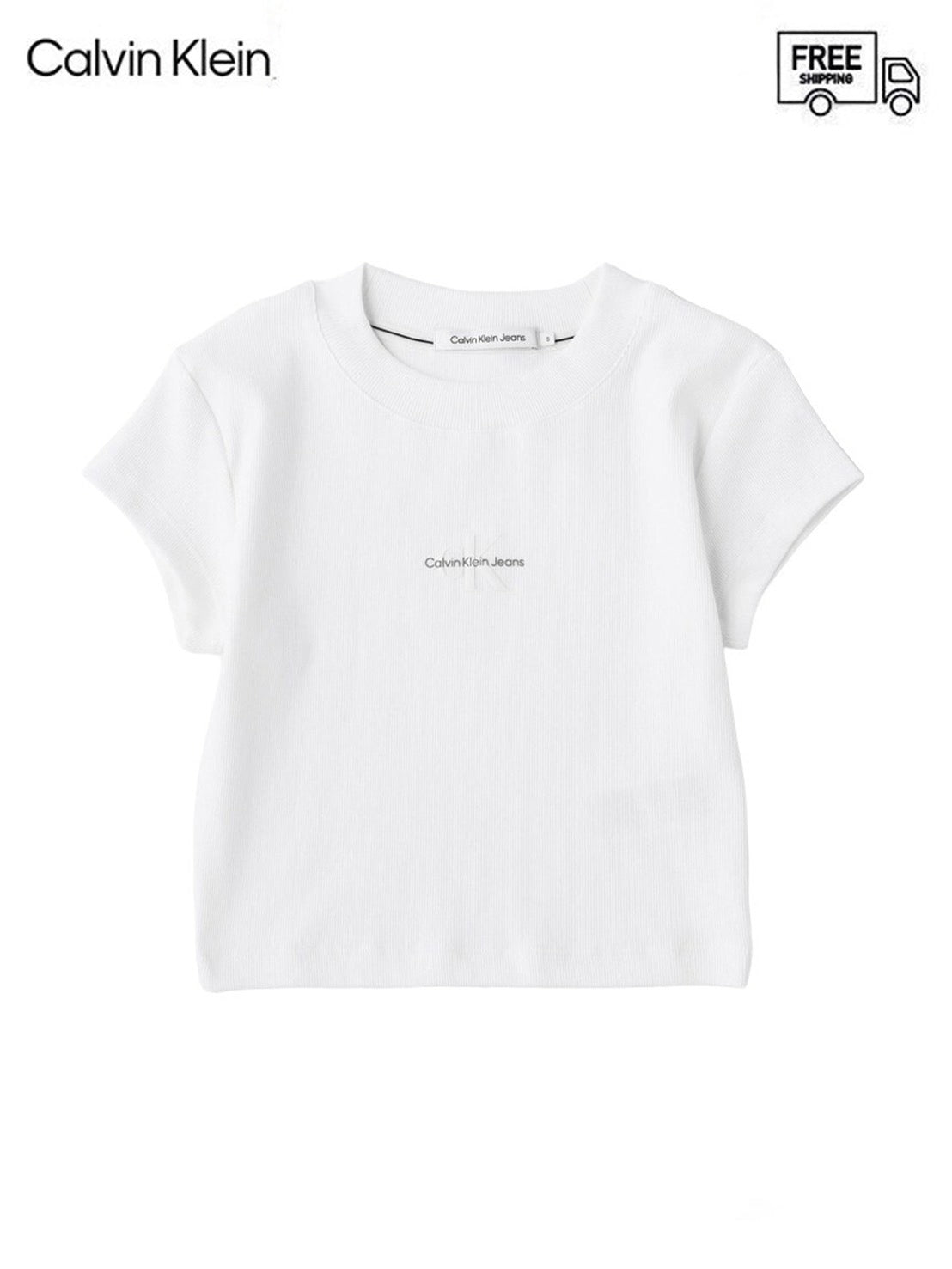 【Calvin Klein - カルバンクライン】A-MNGM BABY TEE / WHITE(Tシャツ/ホワイト)