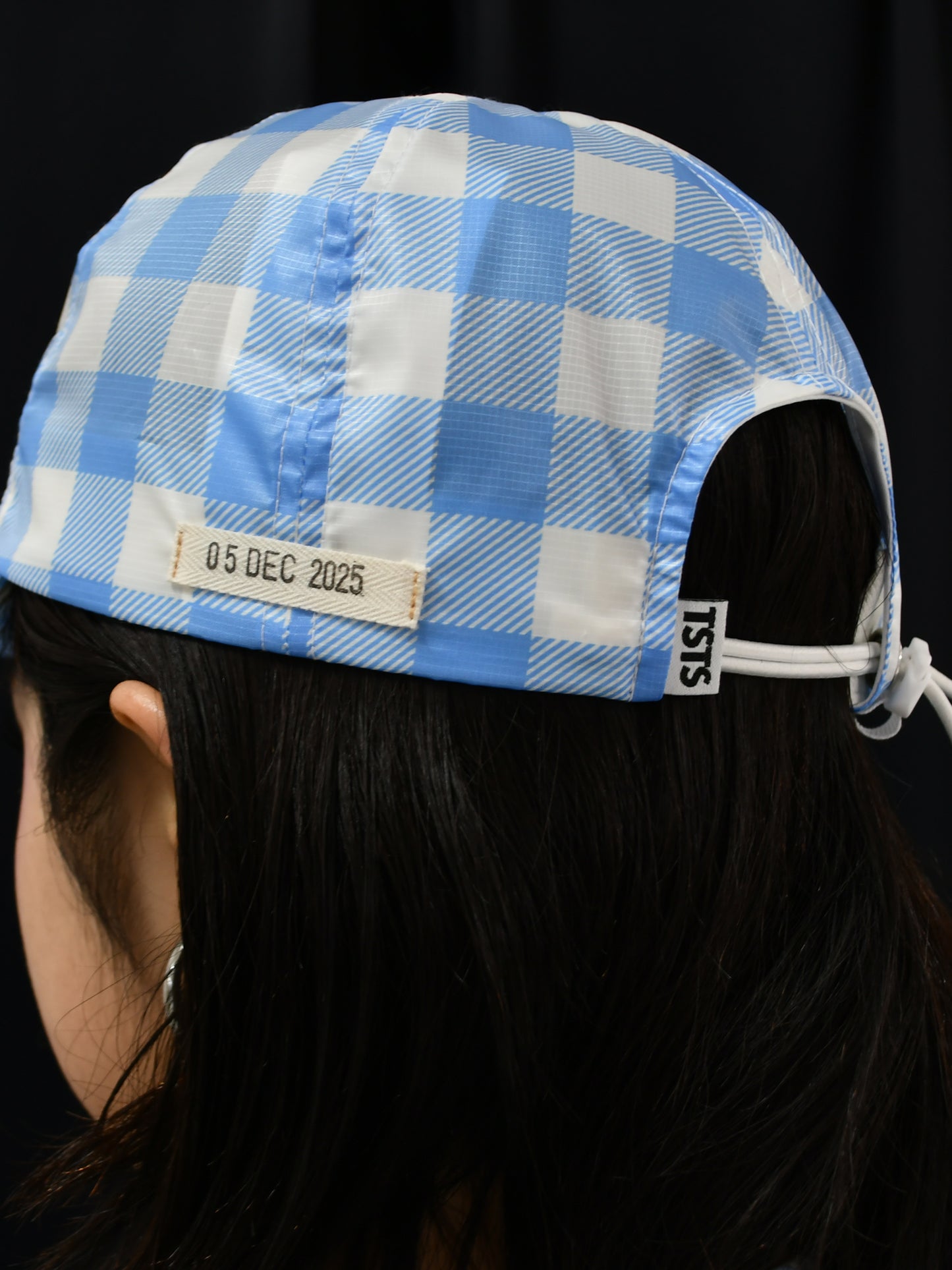 【TSTS -ティーエスティーエス】RECYCLED POLYESTER DRAWSTRING CAP / BLUE CHECK (キャップ/ブルーチェック)