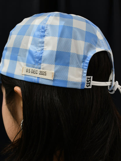 【TSTS -ティーエスティーエス】RECYCLED POLYESTER DRAWSTRING CAP / BLUE CHECK (キャップ/ブルーチェック)