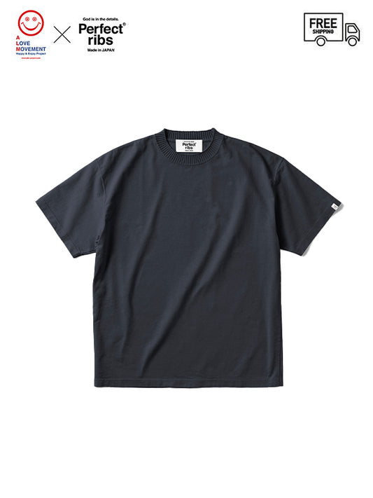 【Perfect ribs® - パーフェクトリブス】Basic Short Sleeve T Shirts / BLACK (Tシャツ/ブラック)