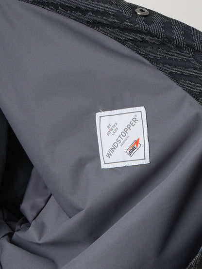 【White Mountaineering - ホワイトマウンテニアリング】WINDSTOPPER HERRINGBONE JACQUARD COACH JACKET / BLACK (ジャケット/ブラック)