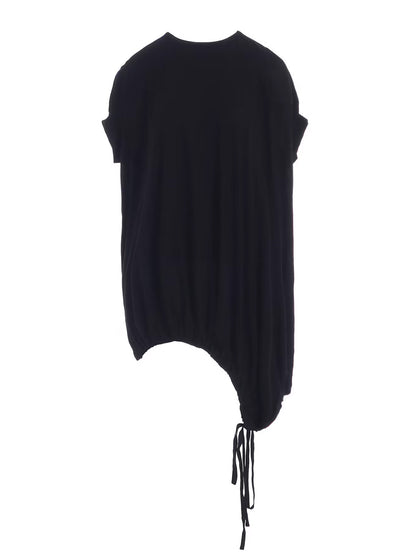 【Y's - ワイズ】COTTON JERSEY HEM FITTED T / BLACK (Tシャツ/ブラック)