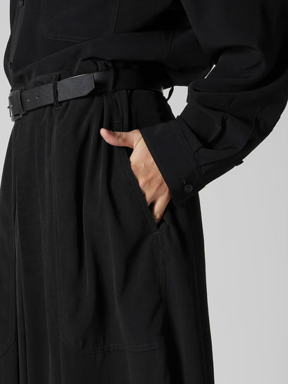 【Yohji Yamamoto POUR HOMME - ヨウジヤマモト プールオム】TA TUXEDO HAKAMA PANTS（パンツ/ブラック)
