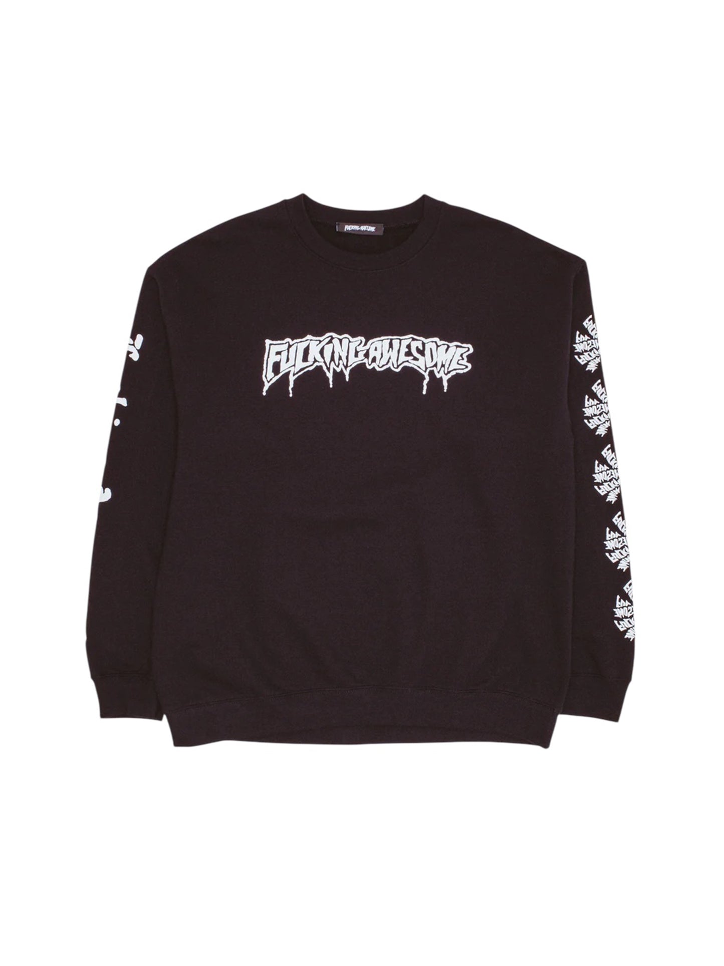 【Fucking Awesome- ファッキングオーサム】LOGO TEST PRINT CREWNECK/ BLACK（スウェット/ブラック)