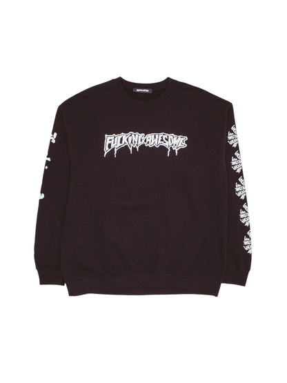 【Fucking Awesome- ファッキングオーサム】LOGO TEST PRINT CREWNECK/ BLACK（スウェット/ブラック)