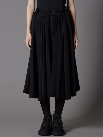 【Ground Y - グラウンドワイ】CREPE DE CHINE CIRCLE PANTS(パンツ/ブラック)