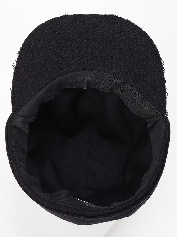 【Y's - ワイズ】WASHER GABARDINE CAP WITH EARMUFFS / BLACK(帽子/ブラック)