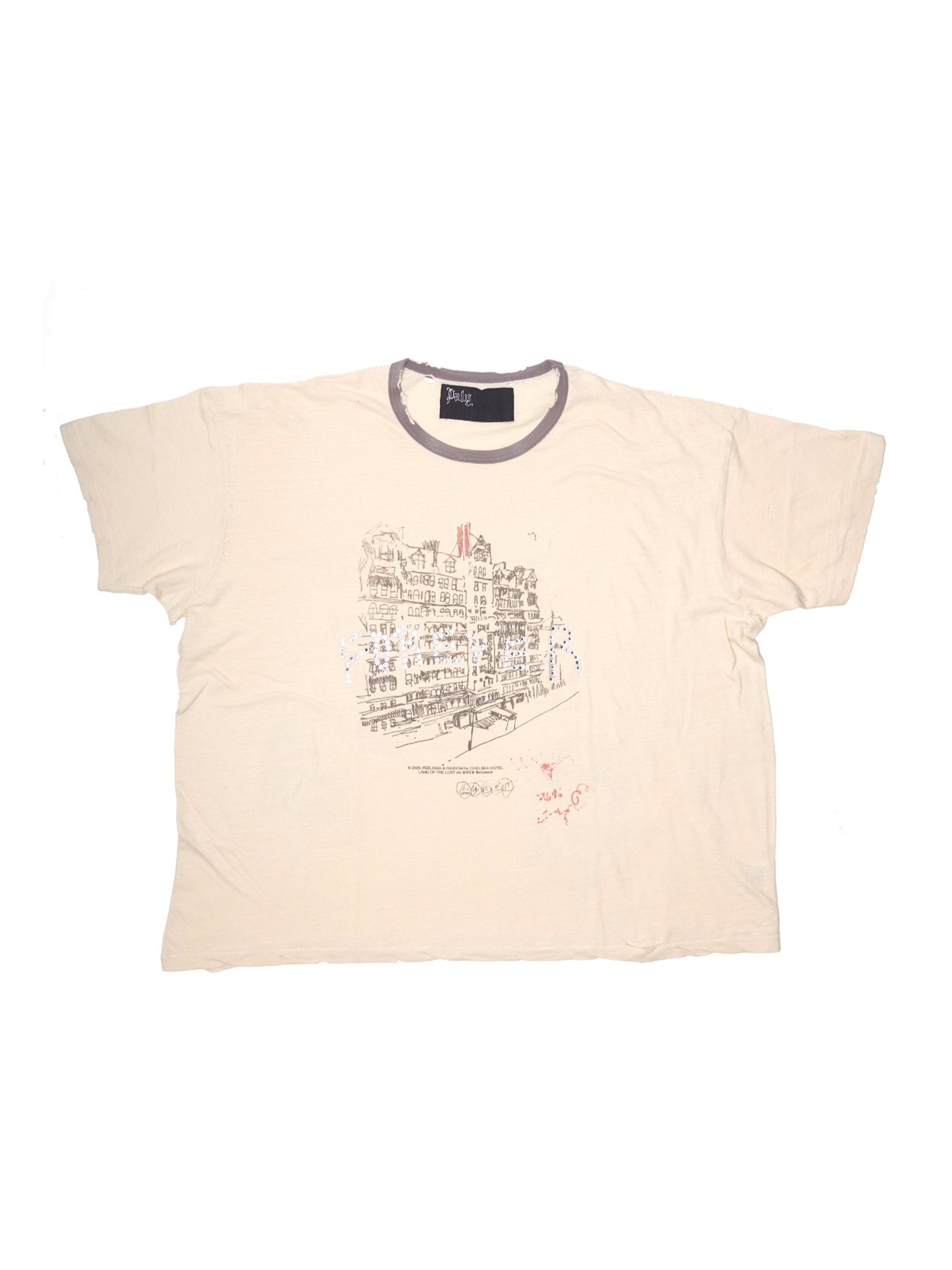 【PALY HOLLYWOOD - パリーハリウッド】 CHELSEay HOTEL TEE / VINTAGE CREAM (Tシャツ/ヴィンテージクリーム)