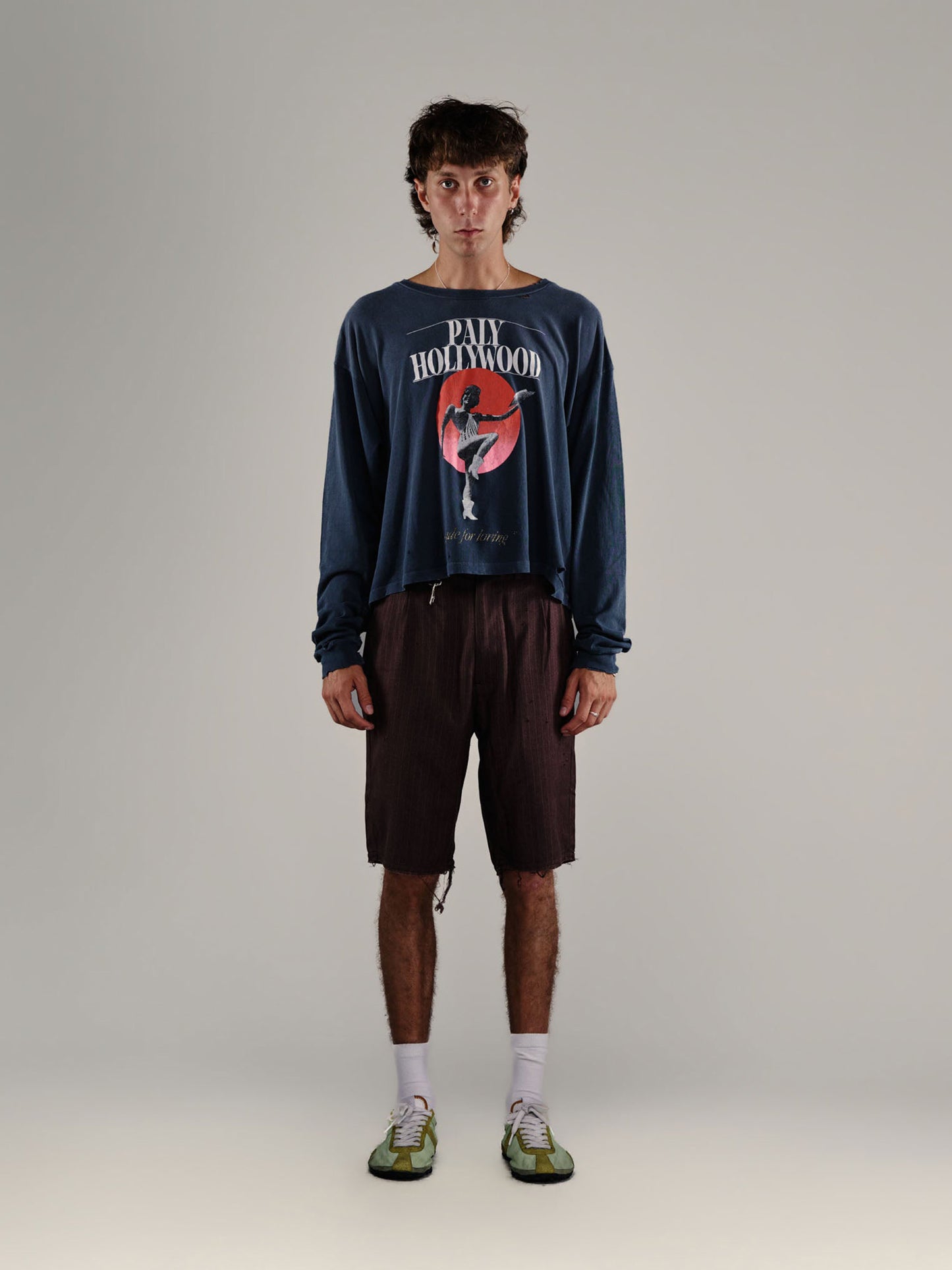 【PALY HOLLYWOOD - パリーハリウッド】 MYRA BRECKENRIDGE L/S TEE / VINTAGE BLACK (Tシャツ/ヴィンテージブラック)