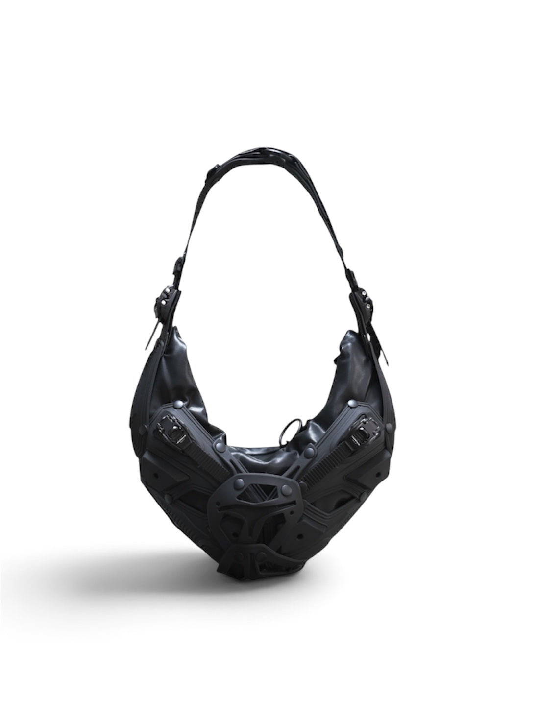 【INNERRAUM - インナーラム】Object HM05 SHOULDER MOON BAG / BLACK MATT（バッグ / ブラックマット）