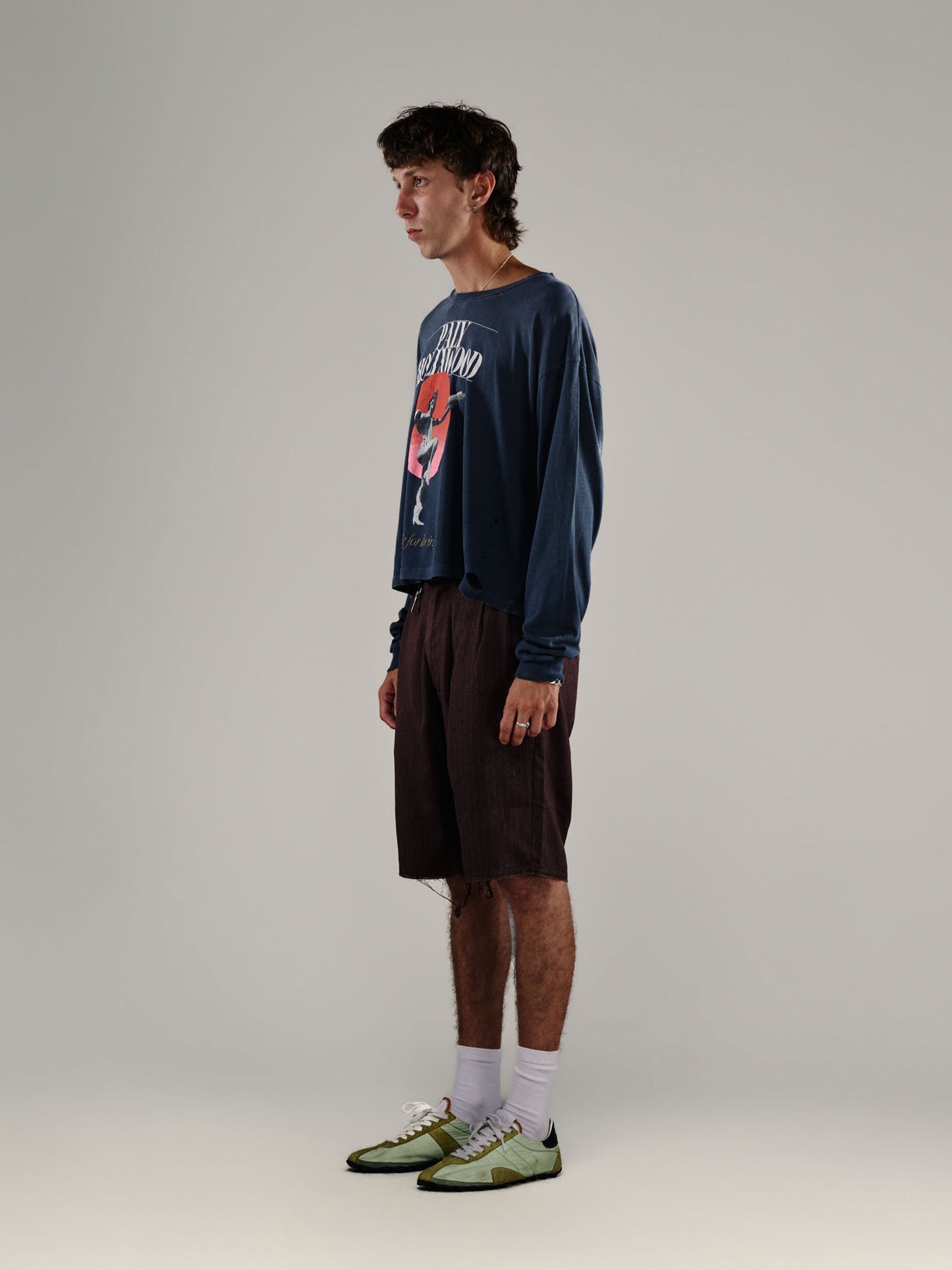 【PALY HOLLYWOOD - パリーハリウッド】 MYRA BRECKENRIDGE L/S TEE / VINTAGE BLACK (Tシャツ/ヴィンテージブラック)