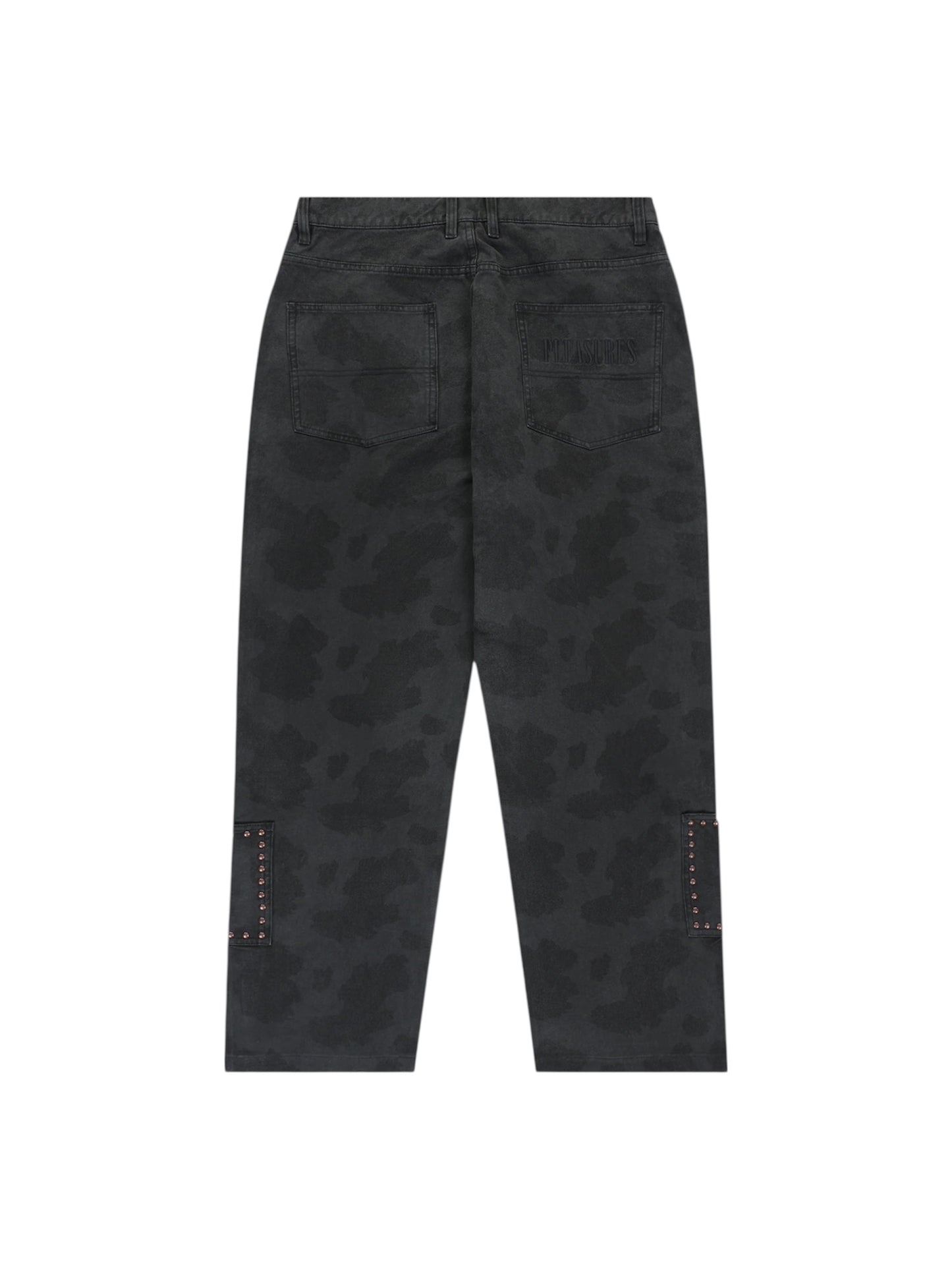 【PLEASURES - プレジャーズ】COWHIDE DOUBLE KNEE / BLACK (パンツ/ブラック)