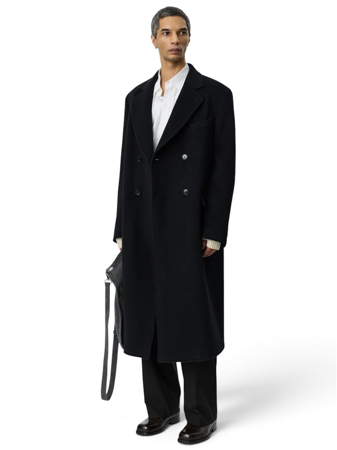 【mfpen - エムエフペン】  Conference Coat /  Black Recycled Wool  (コート/ブラックリサイクルウール)