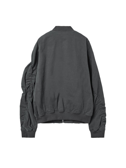 【POST ARCHIVE FACTION - ポストアーカイブファクション】  Shirring Bomber  (ボンバージャケット/チャコール)