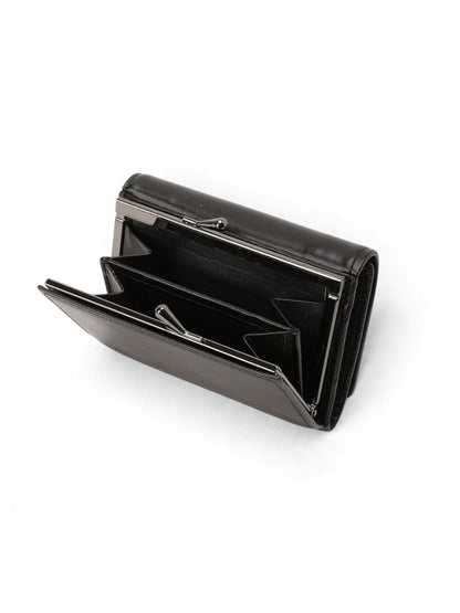 【Discord Yohji Yamamoto - ディスコード ヨウジヤマモト】Clasp trifold wallet / BLACK (ウォレット/ブラック)