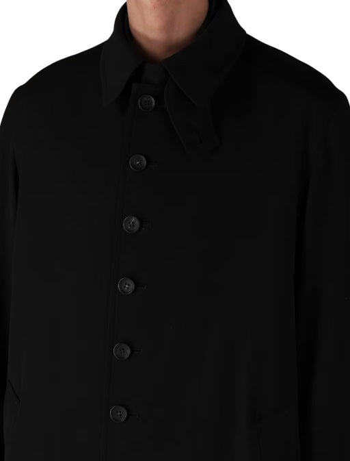 Y's for men - ワイズフォーメン】WOOL GABARDINE STAND COLLAR COAT