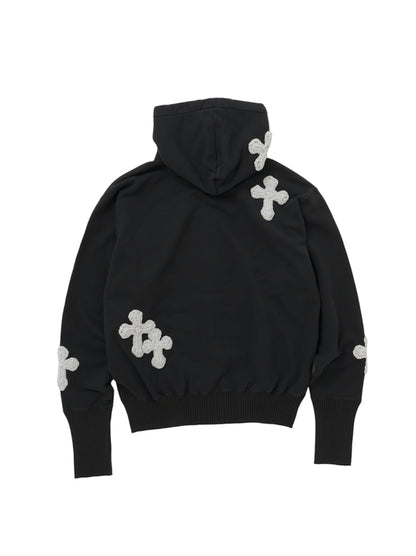 【Perfect ribs® × Y.A.R.N.】Basic Zip Hoodie (フーディー/ブラック)