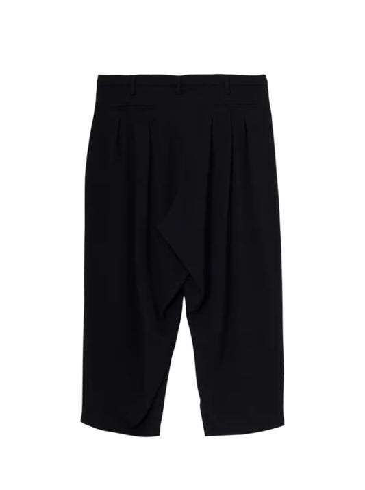 【Yohji Yamamoto POUR HOMME - ヨウジヤマモト プールオム】WOOL GABARDINE 12TUCKS PANTS(パンツ/ブラック)