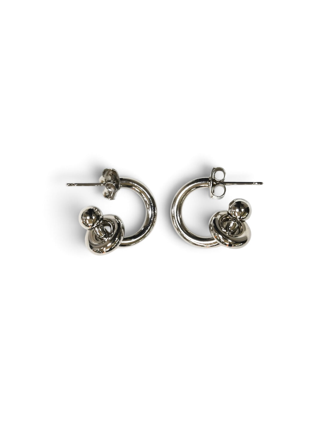 【JUSTINE CLENQUET- ジュスティーヌクランケ】ETHAN EARRINGS (ピアス/シルバー)