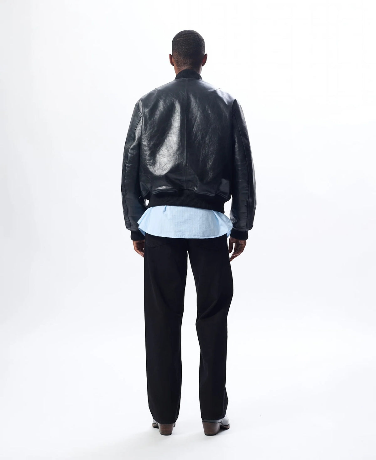 【SUN FLOWER - サンフラワー】Leather Flight Jacket / Black (ジャケット/ブラック)