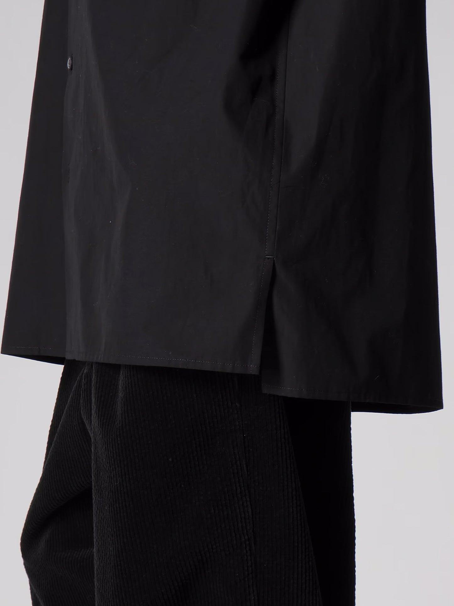 【Y's for men-ワイズフォーメン】100/2 BROAD SHIRT WITH TRIPLE COLLAR(シャツ/ブラック)