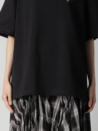 【Y's.... - ワイズビー】9.1OZ MOTH PRINT T /BLACK (Tシャツ/ブラック)