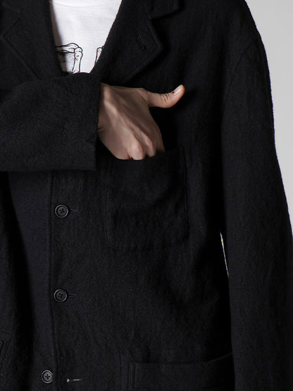 【Y's for men - ワイズフォーメン】"Y's for men × MASSES" SHRINK SERGE FULLING JACKET(ジャケット/ブラック)