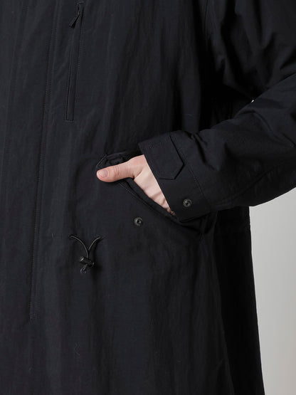 【Y's for men-ワイズフォーメン】NYLON TASLAN MOD COAT WITH THINSULATE(コート/ブラック)