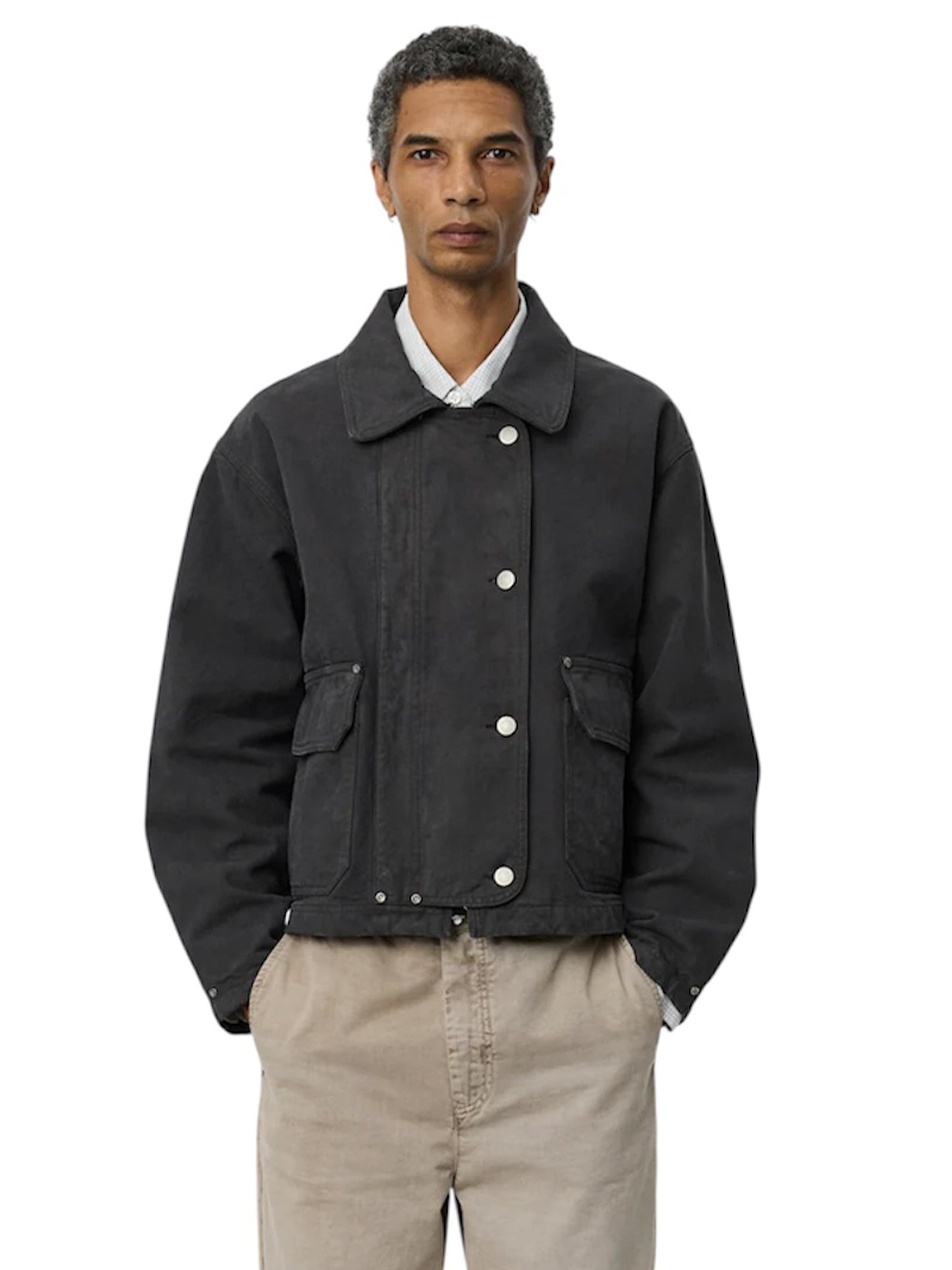 【mfpen - エムエフペン】COURIER JACKET  / WASHED GREY CANVAS (ジャケット/ウォッシュドグレーキャンバス)