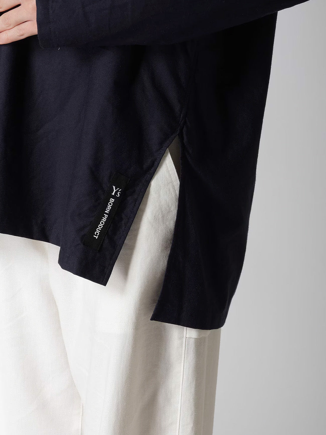 【Y's - ワイズ】Y's BORN PRODUCT THIN COTTON TWILL HOODIE PULL OVER / NAVY (パーカー/ネイビー)