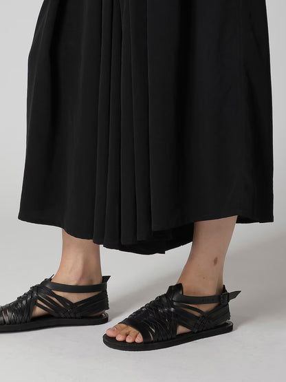 【Yohji Yamamoto POUR HOMME - ヨウジヤマモト プールオム】TA TUXEDO HAKAMA PANTS（パンツ/ブラック)