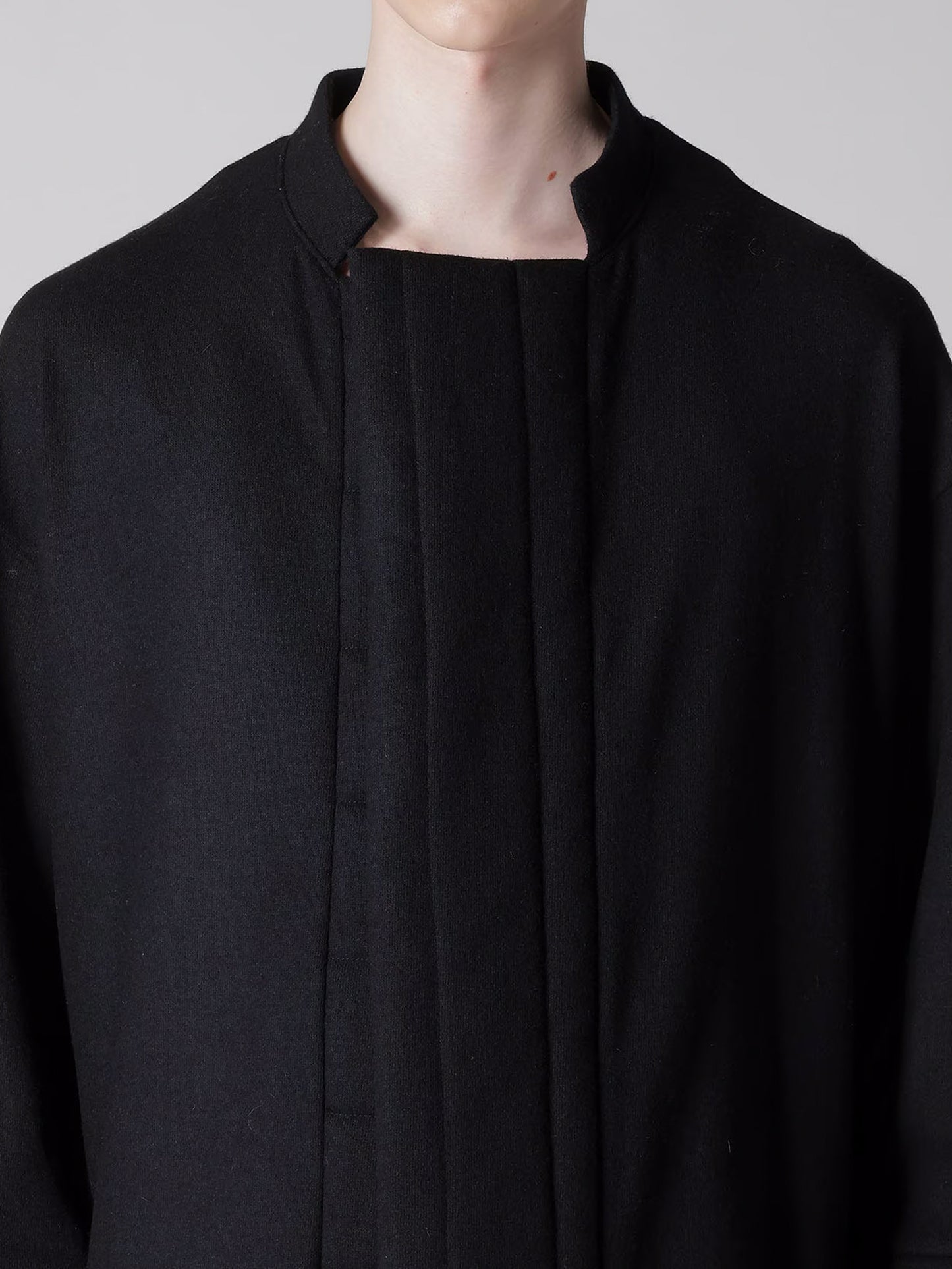 【Yohji Yamamoto POUR HOMME - ヨウジヤマモト プールオム】WOOLEN SINGLE PADDED JACKET（ジャケット/ ブラック)