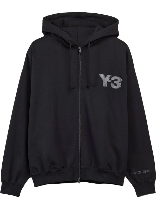 【Y-3 -ワイスリー】LOGO ZIP HODDIE/BLACK(ジップフーディー/ブラック)