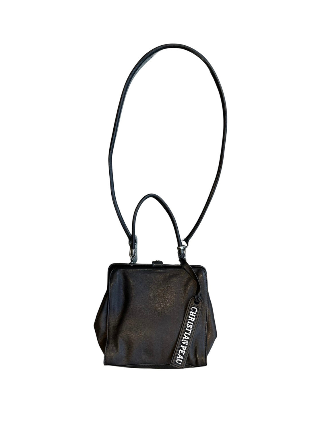 【Christian Peau - クリスチャンポー】06435-1 CP SQUARE "Cow Leather"/ BLACK(バッグ/ブラック)