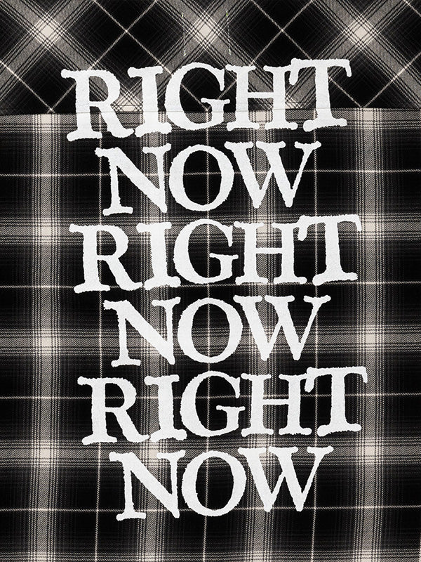 【RAFU×loosejoints】"RIGHT NOW" FLANNEL S/S SHIRTS(シャツ/ブラック)