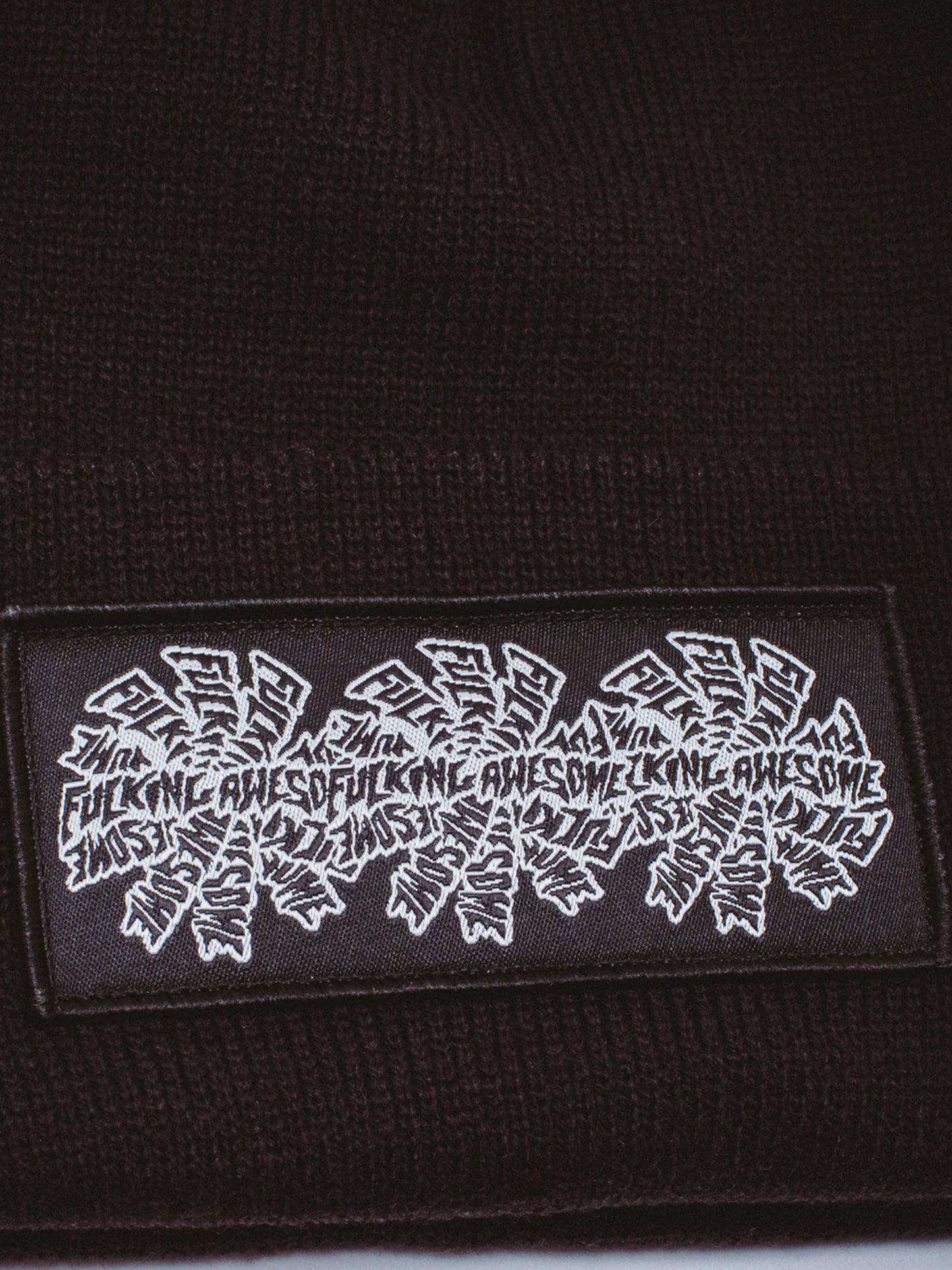 【Fucking Awesome- ファッキングオーサム】Three Spiral Cuff Beanie / BLACK（ビーニー/ブラック)