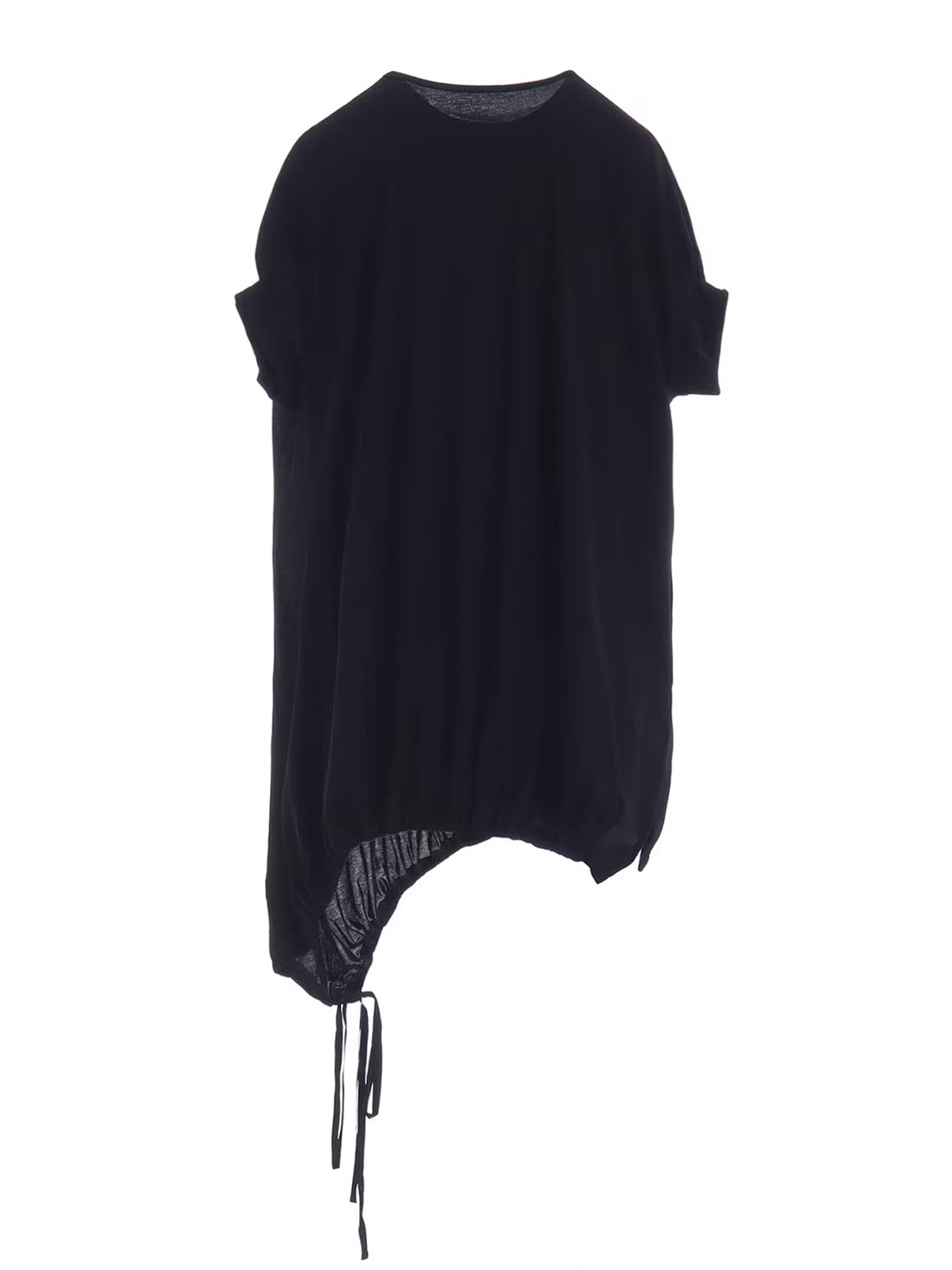 【Y's - ワイズ】COTTON JERSEY HEM FITTED T / BLACK (Tシャツ/ブラック)