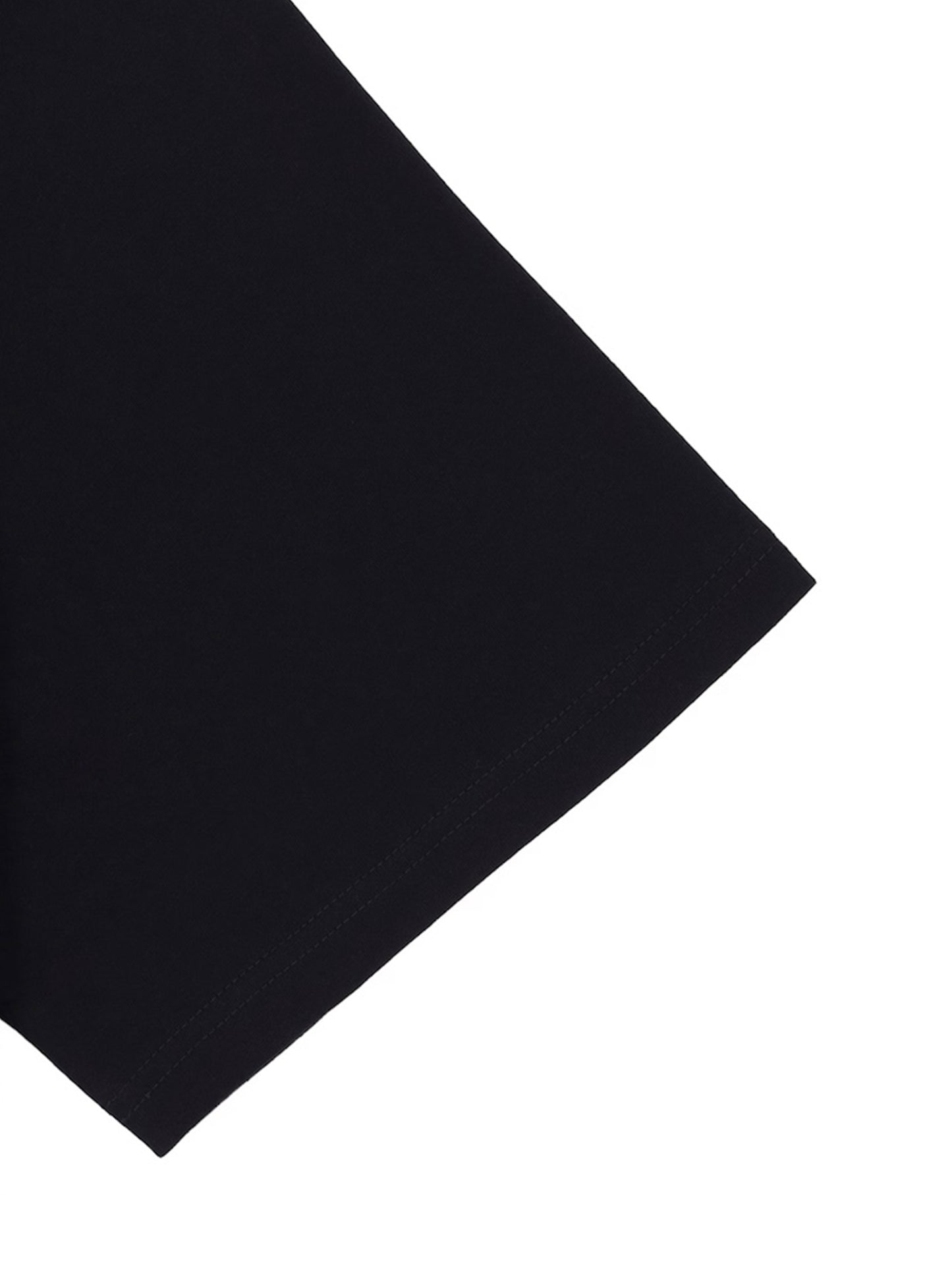 【Yohji Yamamoto POUR HOMME - ヨウジヤマモト プールオム】30/- COMBED PLAIN STITCH SHORT SLV T PT D（Tシャツ/ ブラック)